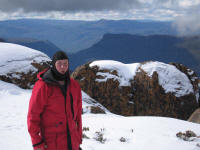 Tony a bit cold on Mt Ossa summit