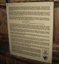 History notes at Lake Ball Hut