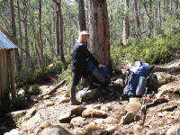 Rest break at Trappers Hut