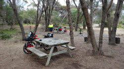 Campsite at Allports Beach, Emita