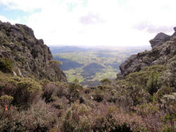 Looking Down the Climbing Gully