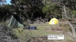 Tents & Solar Panels at Frenchs Farm