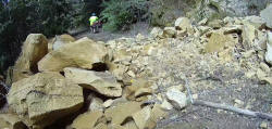 Rockfall Myrtle Creek Road