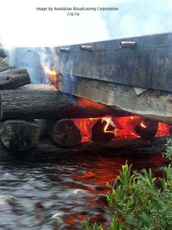 Florentine River Bridge Burning