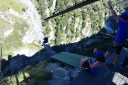 Tony Leaving on Zipline