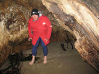 Matthew in sea cave at Ketchem Bay